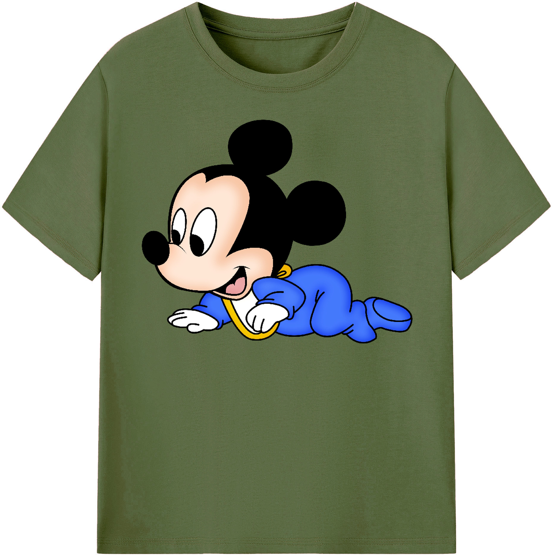 （画像用） ミッキーマウス Mickey Mouse 綿100％半袖Tシャツ（フロントプリント）